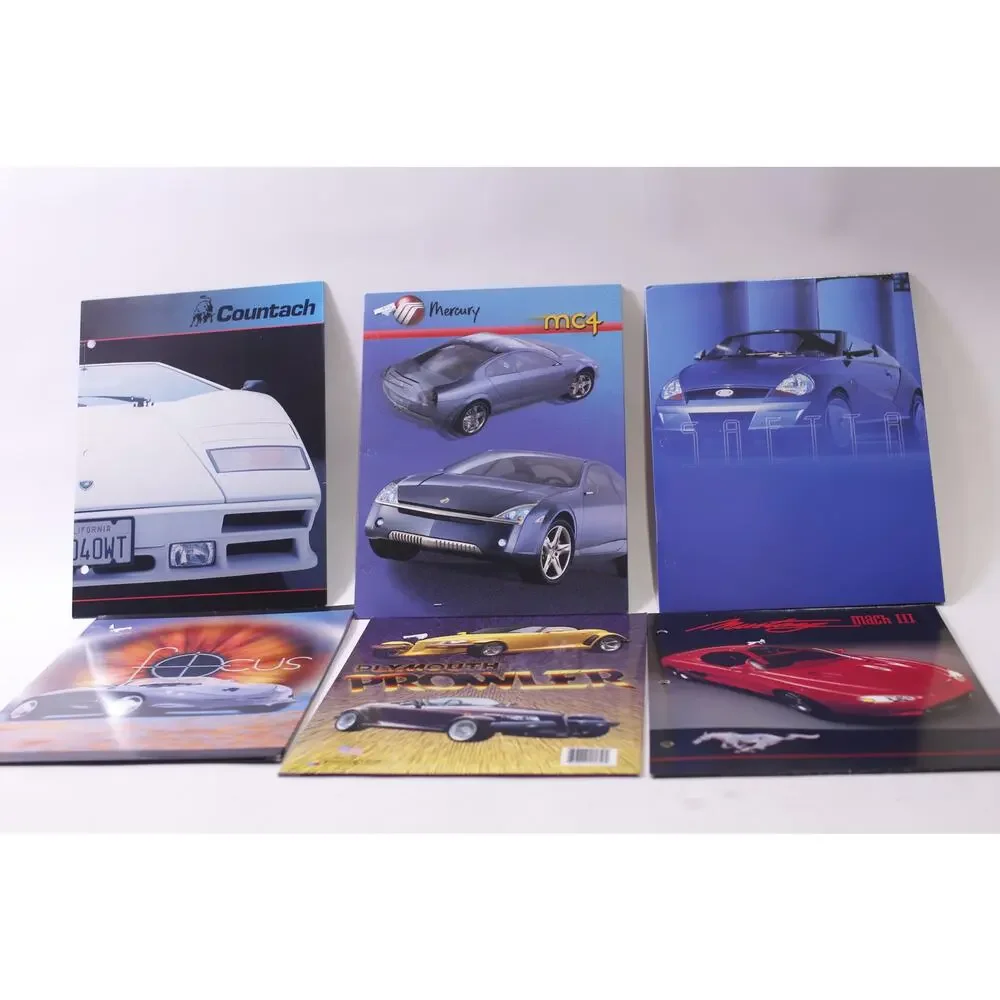 Sports Car, Portfolio, Lot, Paper Folder, Set of 6, Automotive, ~ 260115-WH 903